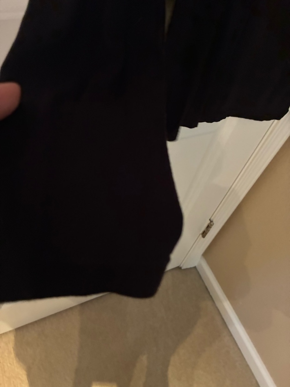 White House Black Market Black Long-Sleeve Lace-Panel Top - Picture 3 of 5